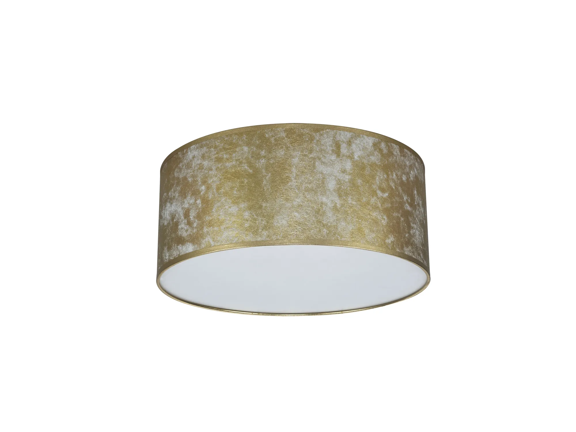 Baymont 50cm Flush 5 Light Gold Leaf, Frosted Diffuser DK0646  Deco Baymont WH GL